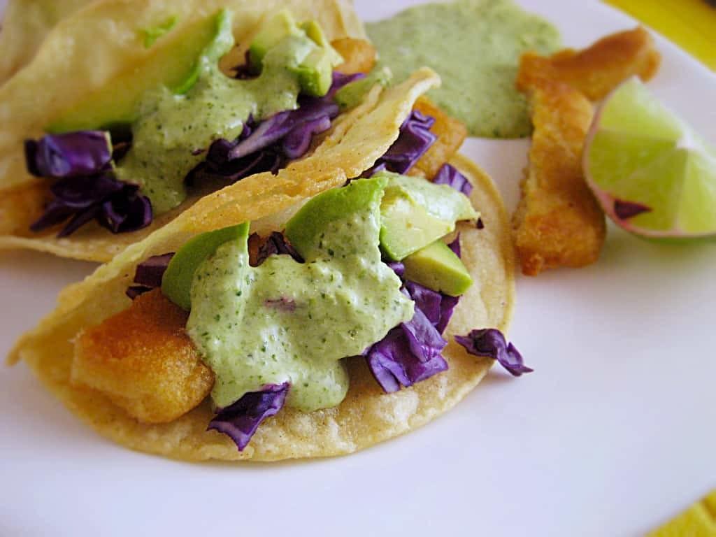 Baja Fish Tacos with Creamy Jalapeño Sauce, aka Chuy' Crack