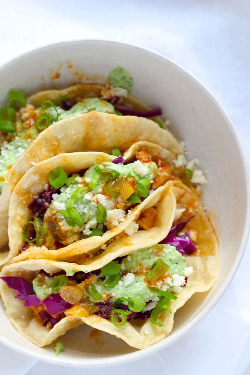 Baja Fish Tacos with Creamy Jalapeño and Avocado Salsa. Perfect for Cinco de Mayo! | Fusion Craftiness