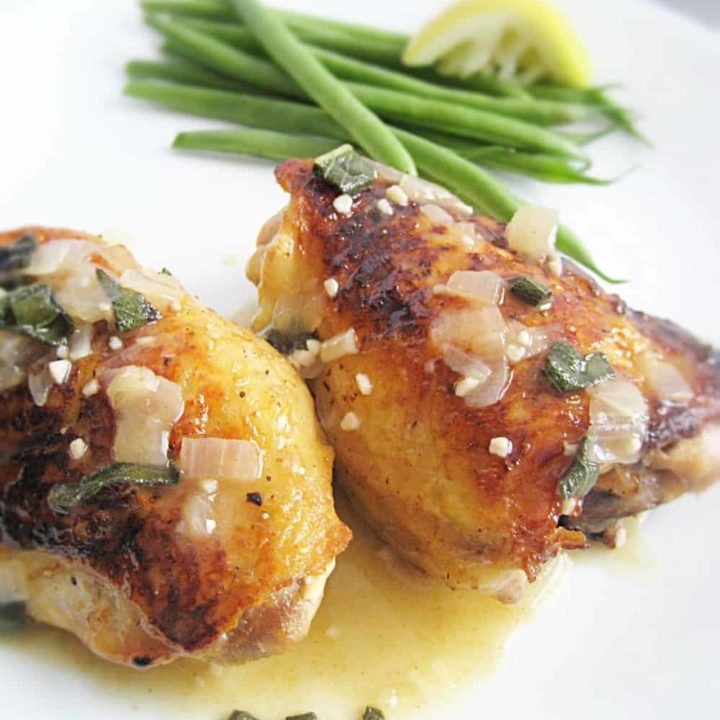 Easy Tuscan Chicken with Sage. No more dry, tasteless chicken.