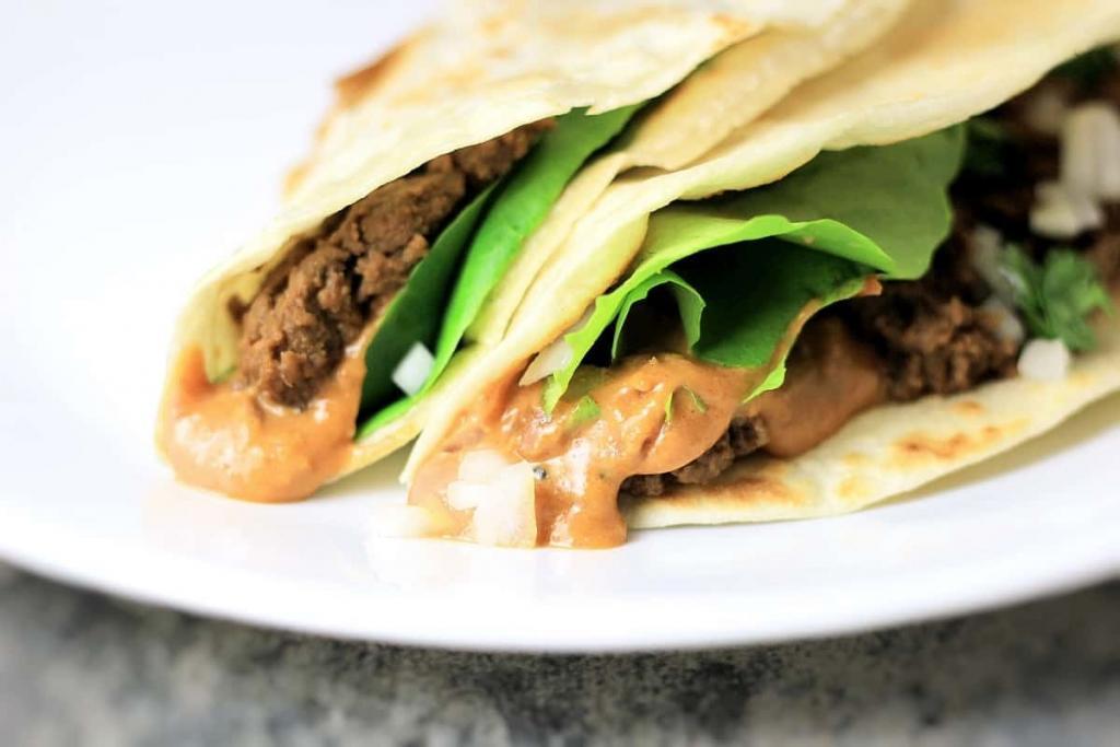 Korean Mexican Taco Fusion, the best of both worlds, savory, spicy, rich and yum!
