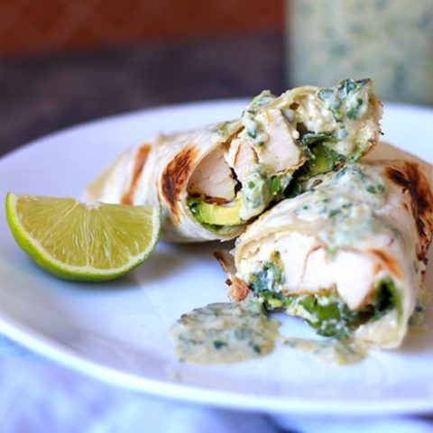 Chicken Tacos with Creamy Roasted Poblano Sauce. Use market rotisserie chicken and make this a weeknight meal!