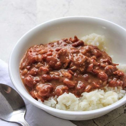 Lone Star Red Beans and Rice. A smoked brisket version of a Southern classic.