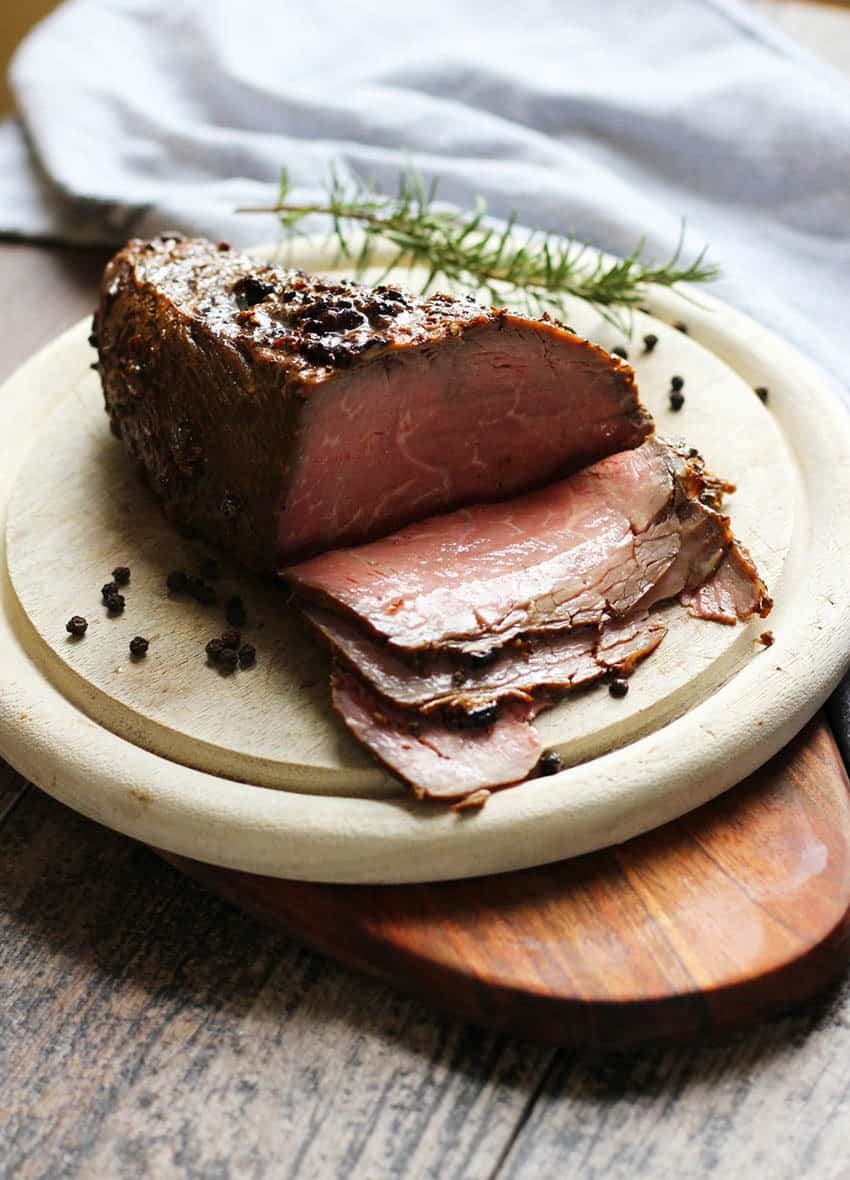 How to make Roast Beef with fresh horseradish sauce. This amazing, tasty, moist Roast Beef is easy to make and a real family pleaser. The fresh horseradish sauce is the perfect touch to this delightful recipe. I LOVED this roast, hubby was super pleased too! He made sure I knew I need to make this again! | FusionCraftiness.com