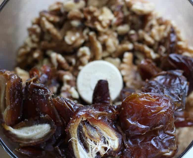 Easy Baklava Recipe With Walnuts, Dates & Fig Jam. These step-by-step instructions will show you how easy it is to make this authentic Baklava recipe. Walnuts, dates and coconut make the filling with the help of a food processor and fig jam makes a wonderful baklava syrup.