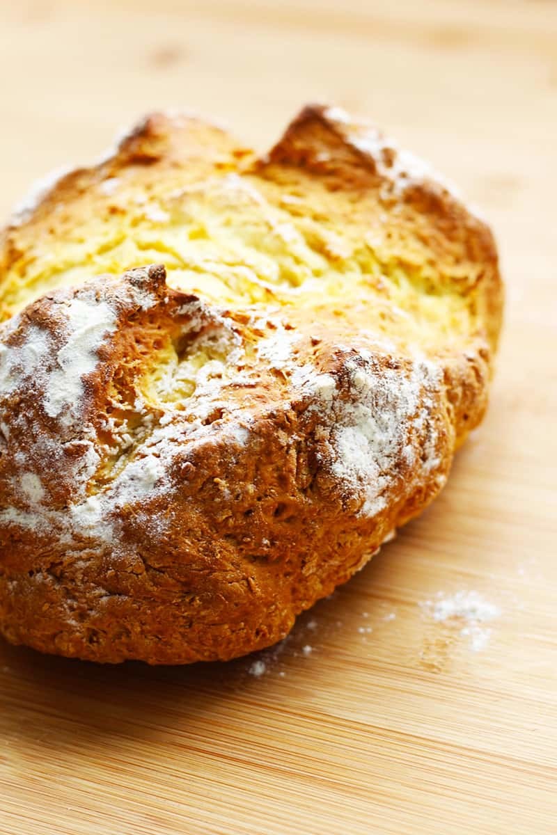 Easy Traditional Irish Soda Bread. A quick, authentic Irish Soda Bread recipe that makes a nice crust and is perfect for toasting. Try this with a hearty Irish Stew.