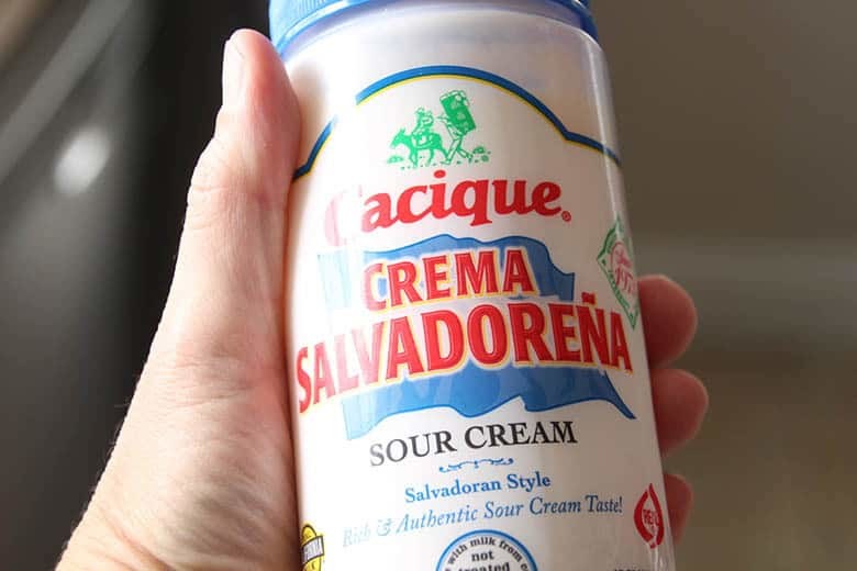 A jar of Salvadoran sour cream.
