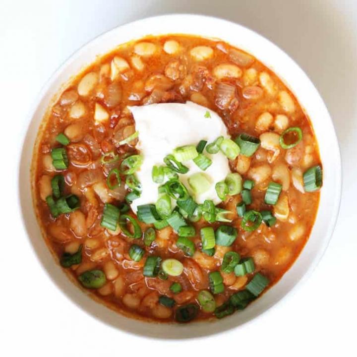White Bean Chorizo Soup Recipe. Learn how to use the magic of chorizo to simplify soup and make this amazing, hearty soup.