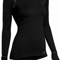 ColdPruf Women's Quest Performance Base Layer Long Sleeve Crew Neck Top, Black