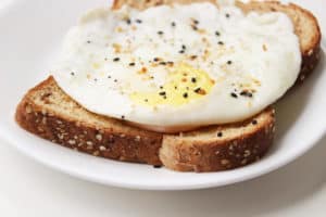 Over medium egg on toast.