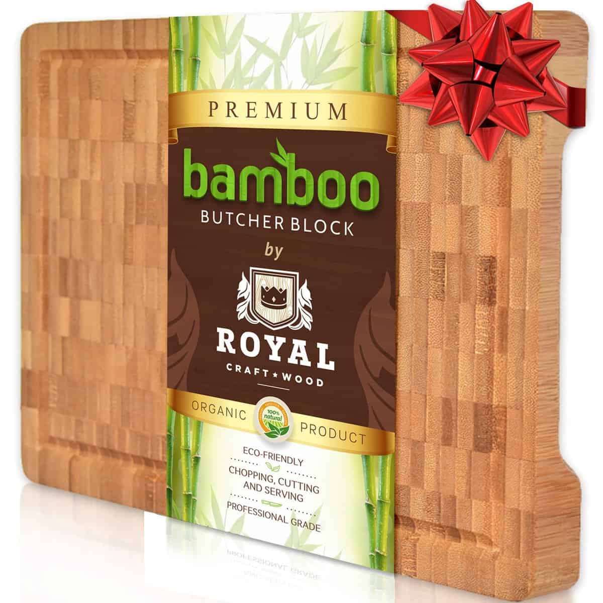 Thick End Grain Cutting Board - Butcher Block for Kitchen with Juice Groove and Handles by Royal Craft Wood - Walmart.com