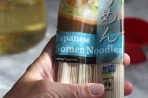 A package of Japanese Somen Noodles.